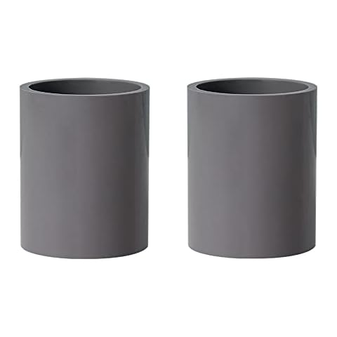 2 PCS PVC Straight Water Pipe Coupling Connector Fittings Plastic Equal Joints Aquarium Garden Irrigation (1.96in/50mm, Gray) Cover
