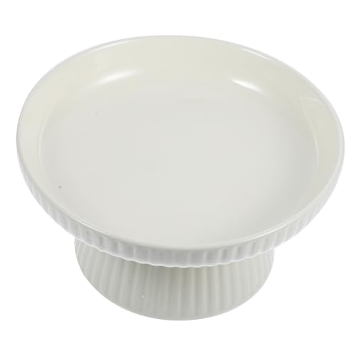 BRIGHTFUFU Elegant Fruit Plate Footed Dessert Tray with Vintage Design for Weddings Birthdays and Special Occasions Dishwasher Safe Serving Plate for Fruits and Snacks