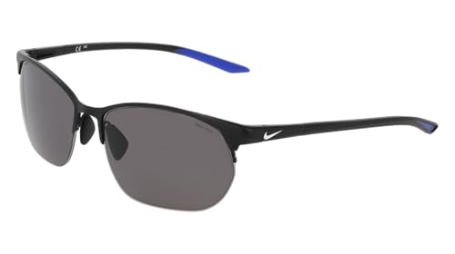 Nike Modern Metal Zone IH0911X 010 Men's Sunglasses Matte Black/Grey 62/17/145, 010 Matte Black / Grey, 62/17/145