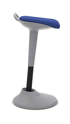 Image of basyx by HON Perch Stool, Sit to Stand Backless Stool for Office Desk, Blue (HVLPERCH)