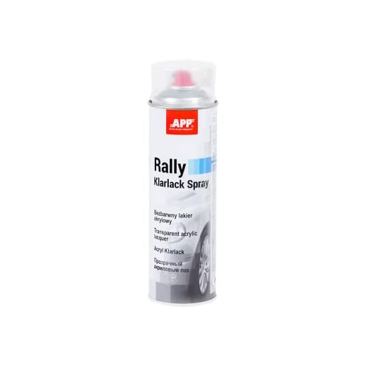 APP Rally Color Spray Pintura Spray Acrilica | Pintura para Coche, Metal, Madera, Plastico | Transparente | 500 ml