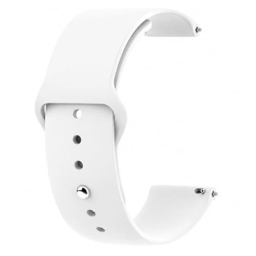 Pulseira de Silicone para Redmi Watch 5 Active e 5 Lite, 22mm, Unissex (Branco)