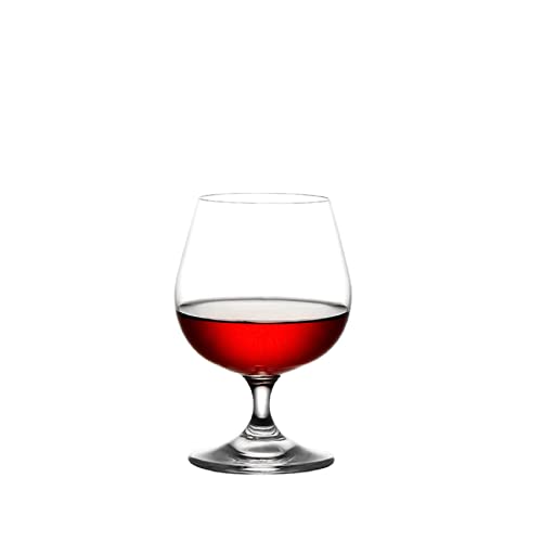 Image of 260 ML Classic Brandy Glasses Wine Glasses, Ultra-Thin Small Stem Crystal Clear Glass (260ml, Set of 6) (Set of 02)