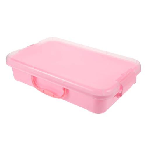 TOYANDONA Space Sandbox for Plastic Material with Storage Box Molds for Indoor Outdoor Play Creative Tray for Home and Kindergarten Fun