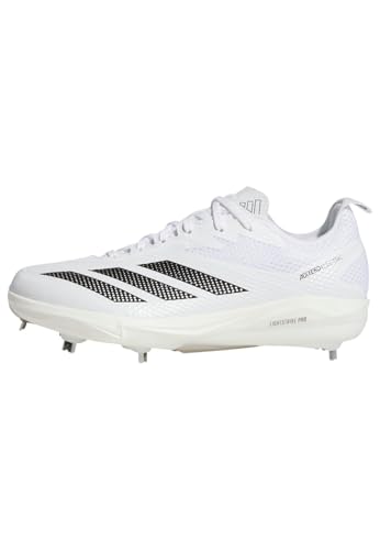 adidas Men's Bota Adizero Electric 2.0, Cloud White/Core Black/Silver Metallic, 42
