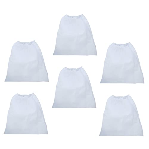 FOMIYES 6個 収納袋 プロ ガベッジバッグ garbage bag trash bag パッケージ 集塵ポーチ ネイルサロン用品 掃除機の袋 集塵交換袋 ネイルダストバッグ 不織布。 白い