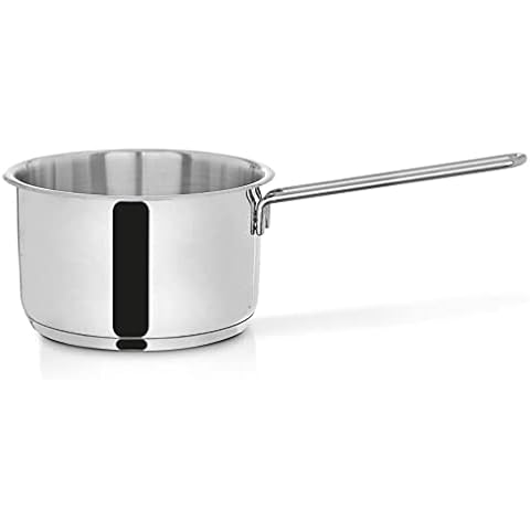 Stielkasserolle Kochtopf mit Stiel aus Stahl rostfrei induktionsgeeignet 18 cm 2,7l Cover