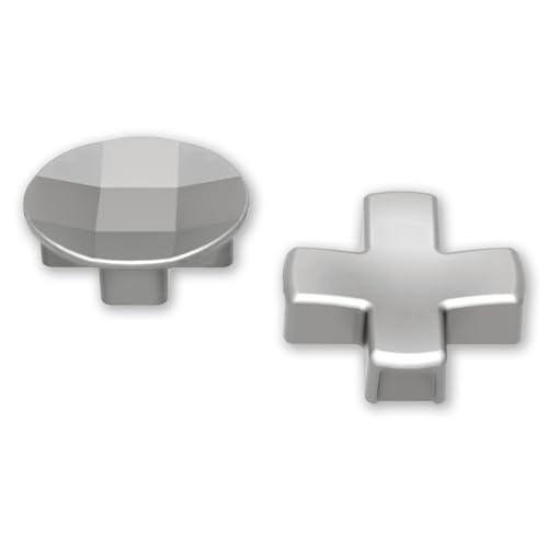 Image of eXtremeRate 2 pcs Metalic Silver Magnetic Stainless Steel D-Pads, for Xbox Elite 1 /2 Controller, Replacement Parts Directional Pad Button Kits for Xbox One Elite & Xbox One Elite Series 2 Controller