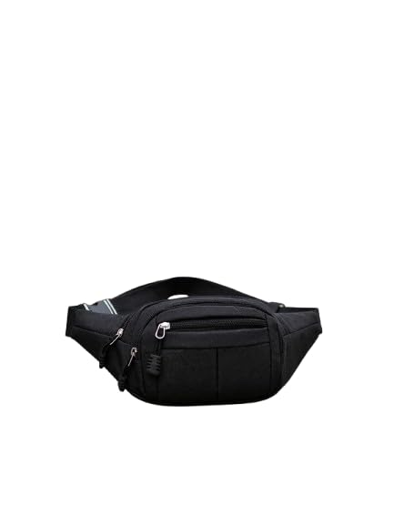 Waist Bag with Waterproof Pocket & RFID Protection | Lightweight Adjustable Fanny Pack Belt Pouch | Large Capacity Kamar Bag for Travel, Hiking, Cycling & Outdoor Sports (Black)-image-32