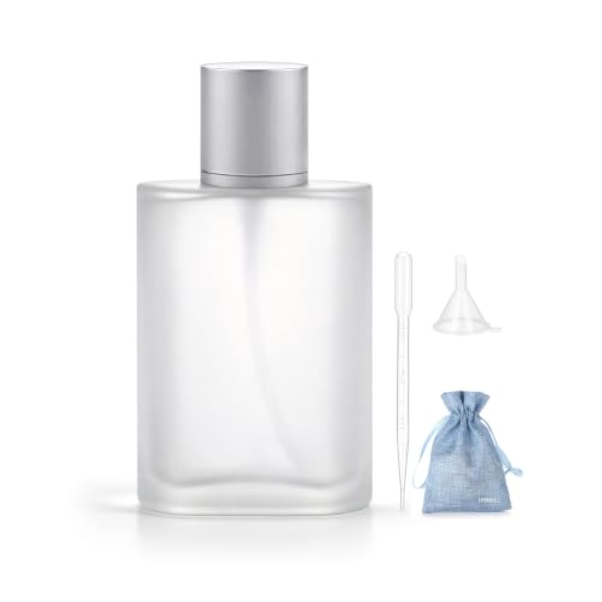 100ML Refillable Spray Perfume Bottle, Frosted Clear Glass
