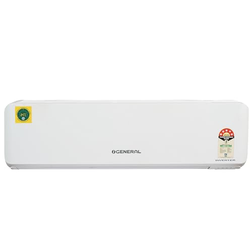 Image of O General 1.5 Ton 5 Star Inverter Split AC | Copper Condenser | PM 2.5 Filter | Ambient Cooling | R32 Refrigerant (ASGG18CGAA-B, White) 2025 Model