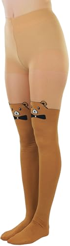 Image of ToBeInStyle Women's Cute Thigh High Printed Character Tights