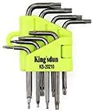 Kingsdun Small Torx Screwdriver Set with T5 T6 T7 T8 T9 T10 T15 T20 Security Driver Bits for Macbook/Xbox one/Xbox/Controller/PS3/PS4/HDD/Computer Repair