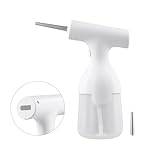 Lecreatekit Elektrischer Schaumspender 350ml USB-C Wiederaufladbarer Seifenaufschäumer mit 2 Düsen IPX5 Wasserdicht für Küche Bad Auto Reinigung Weiß