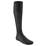 DUBLO PDA Lange Socke 339 SG Herren glatt rasiert 100% Baumwolle innen Philoscozia - 100% Polyamid außen Original Made in Italy, Schwarz , 44