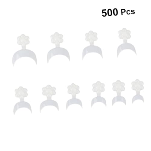 Beaupretty 500 Unidades unhas postiças Decorações para unhas artificial acessórios para unhas dicas