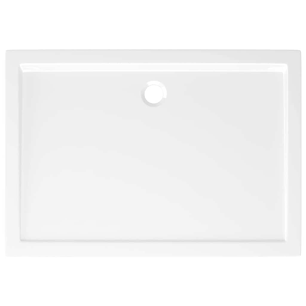 Plato de ducha rectangular ABS 70 x 100 cm, plano, reforzado con