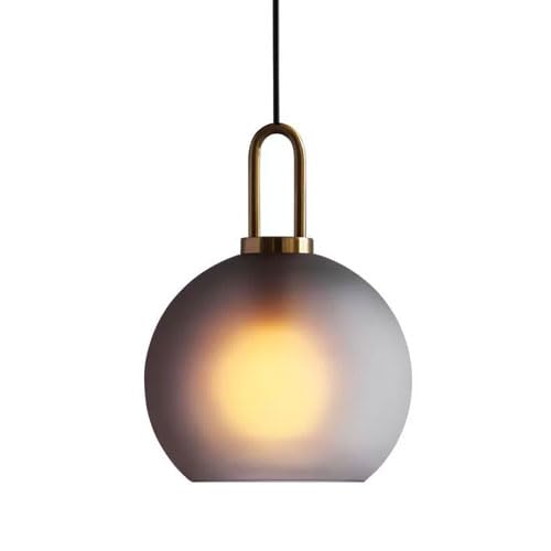 Source lumineuse E27 rétro avec abat-jour suspendu en verre pour plafond