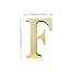 1.77 Inch Height Self Adhesive Solid Brass English Letters 4.5CM Wall sticker Gold Mail Box Numbers House Address Numbers Shop Studio Name DIY Combination For Wall Home Decor Hardware (Letter F)