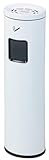 2 In 1 Durable Papierkorb Safe Mit Ascher Flammenlöschkopf,H81cm Zigarettenkippenbehälter,Reistehender Aus Edelstahl Mülleimer Für Den Gewerblichen Außenbereich,Abnehmbar,Leicht Zu Reinigen E