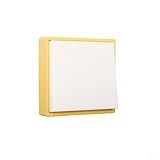 Niceminiwall Interruptor pulsador de luz nocturna de 1200 mAh para dormitorio con atenuación continua y carga USB, interruptor eléctrico de diseño minimalista para uso doméstico (amarillo)