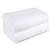 Amazon Basics 2 Piece Quick-Dry Oversize Bath Towel, 100% Cotton, White, 54