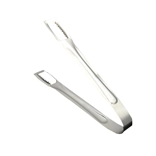 Cabilock Stainless Steel Food Tongs for Serving Ice Cubes Pastries Salads Premium Kitchen Clamp Tongs for Parties Buffets Everyday Use Silver