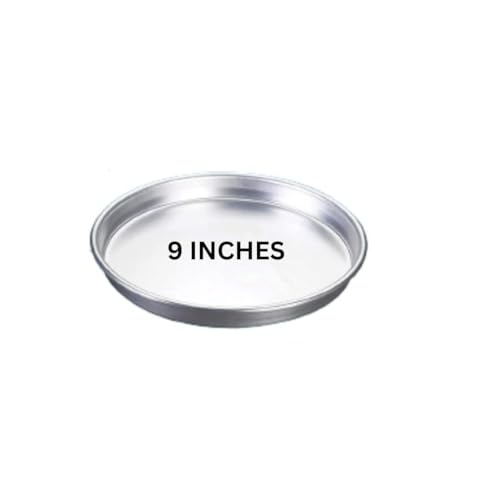 Image of Kitchen Trust Pizza pan Aluminium Pizza Base /Plate for Oven Color Silver (9 INCHES Pack of 1)