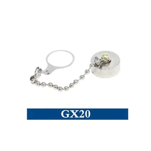 Conector GX16 socket circular aéreo metálico de aviación, kit de 2 piezas 8