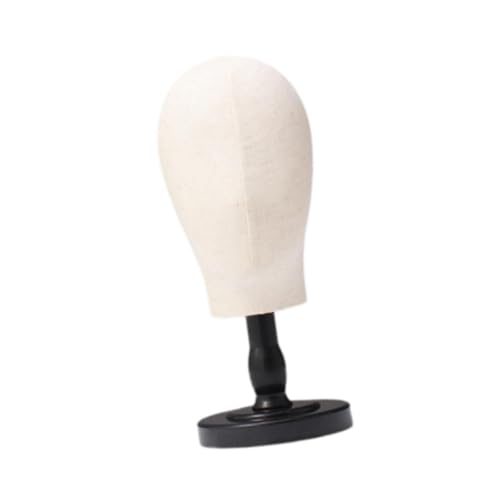 Tête de mannequin polyvalente en tissu noir pour coiffes
