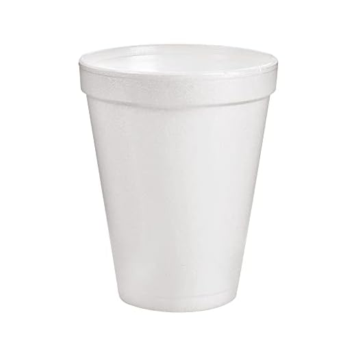 Dart 10J10 Foam Drink Cups, 10oz, White, 25 per Bag (Case of 40 Bags)