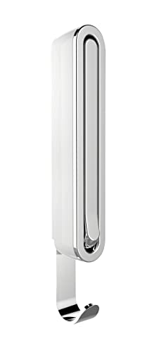 WENKO Klapphaken Premium Sigma, Klappbarer Wandhaken mit Abrutschsicherung, Metall/Kunststoff, 2,5 x 18 x 2,5 cm, Weiß