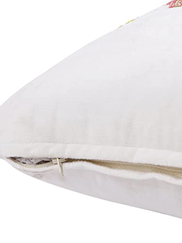 Image of eyda Hand Beaded Sequin Cushion Covers with Zipper, Pack of 2, 18x18 Inches, Soft Velvet Sleeping Pillow Covers, Decorative Throw Cushion Covers, Square Cushion Cover for Sofa, Bed, Couch