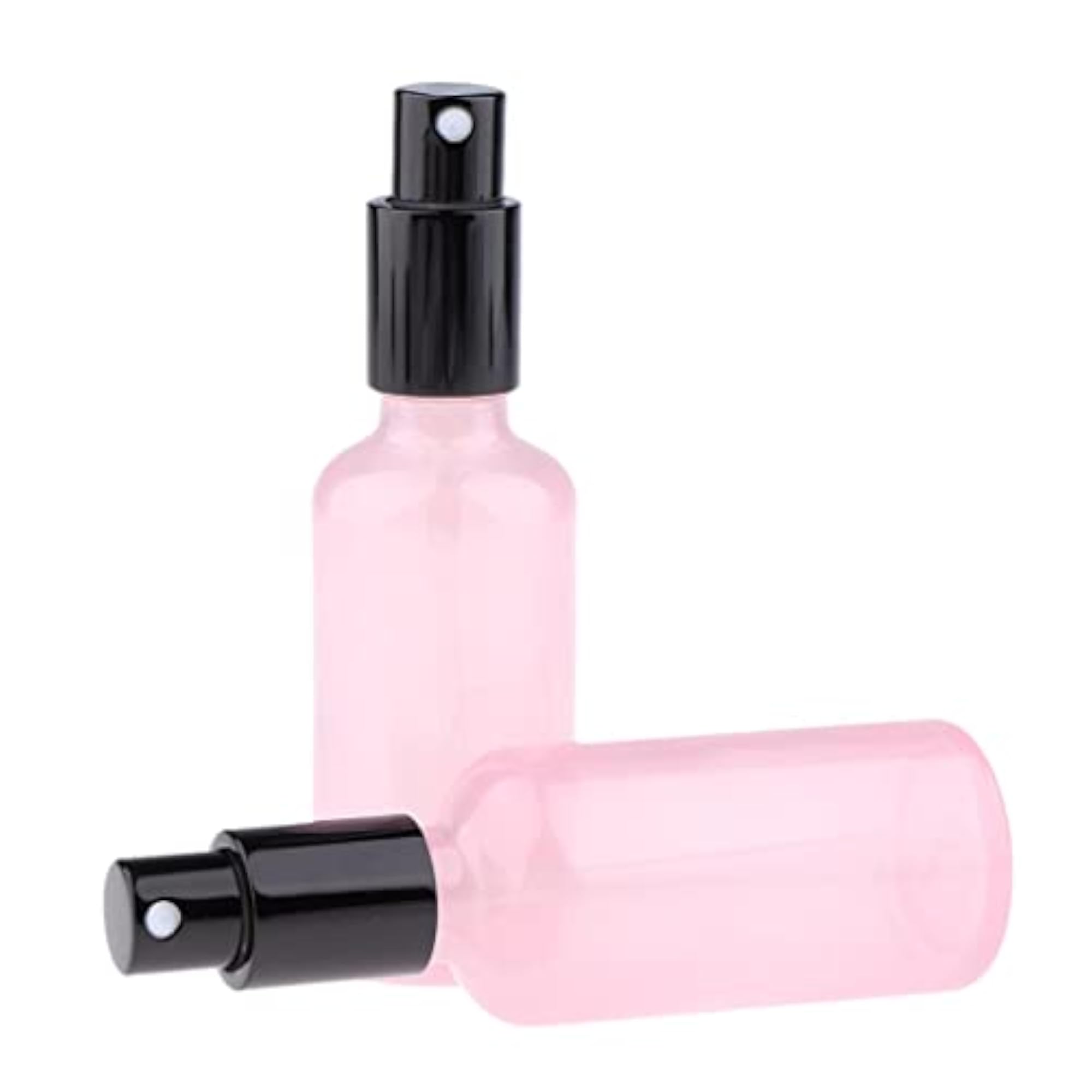 2x2pcs Empty Glass Pump Spray Bottle, 50ml