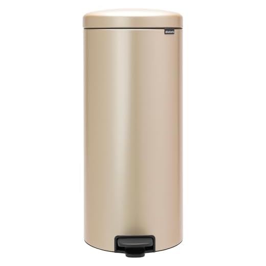Brabantia NewIcon Prullenbak 30L - Pedaalemmer met kunststof Binnenemmer - Metallic gold