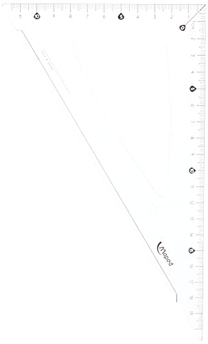Kit Régua 30cm + Esquadros Escaleno 60° e Isósceles 45° + Transferidor 180°, Maped, Kit Essentials,