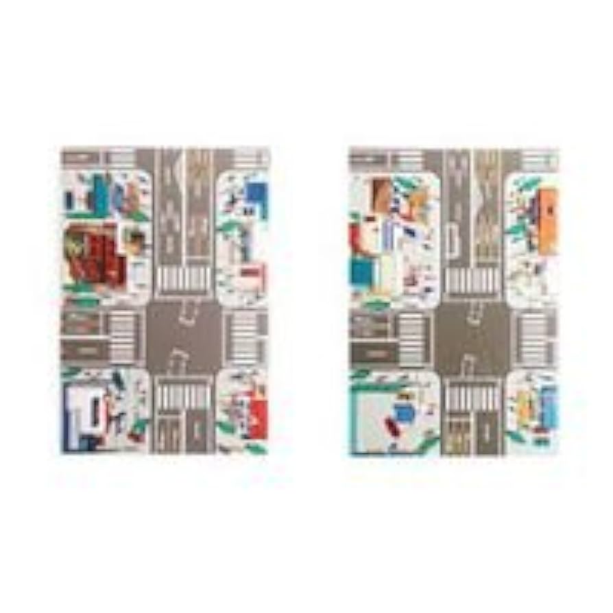 ミニカーマップ♡ Amazon.co.jp: 道路 交通 車 マップ シート ミニカー 知育