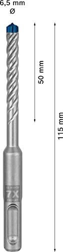 Bosch Professional 1x Expert SDS plus-7X Hammerbohrer (für Stahlbeton, Ø 6,50x115 mm, Zubehör Bohrhammer) – Ansicht 3