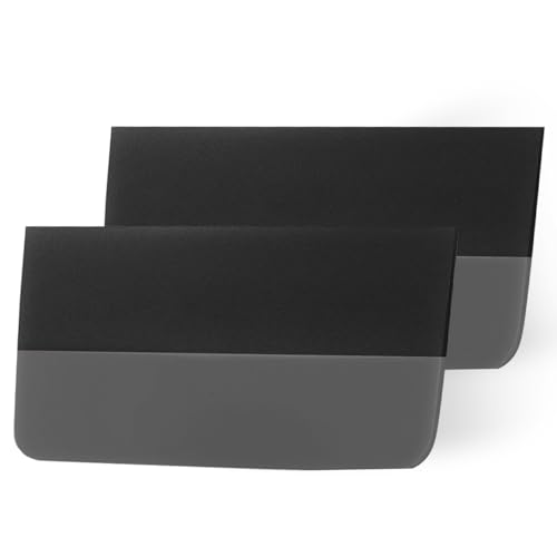Pack of 2 Youzzei Squeegee for Film, 12 x 7.5 cm Film Squeegee with Felt Edge, Plastic Felt Squeegee with Felt Edge, Adhesive Film Wall Sticker, Window Film, Tint Film, Squeegee for Car - Black