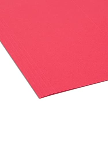 Smead Tuff Hanging File Folder With Easy Slide Tab, 1/3-Cut Sliding Tab, Letter Size, Red, 18 Per Box (64043, Rod Color May Vary) #TOP3