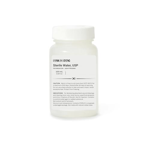 SurgiMac Sterile Water for Irrigation Pour Bottle (100 mL)