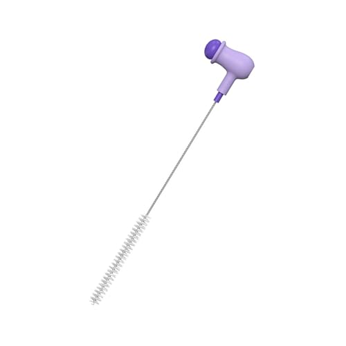 uikios Cepillo flexible con diseño curvado, de acero inoxidable, para fregaderos de tubos estrechos y zonas de difícil acceso, para espacios estrechos