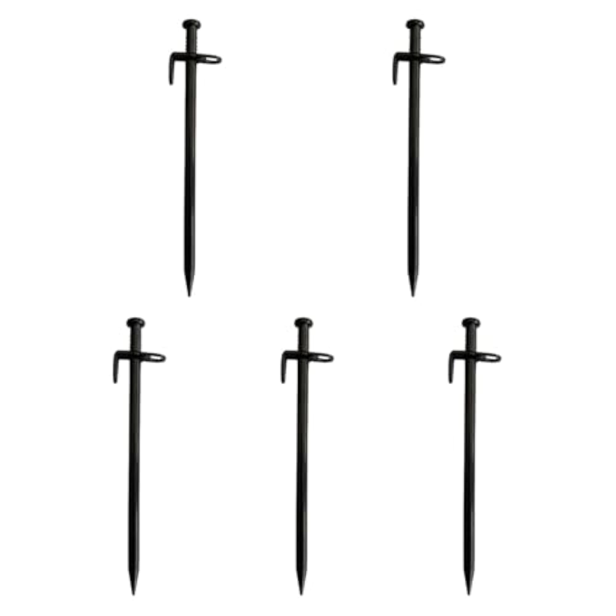 5X Sturdy Tent Stakes with Rope Ring