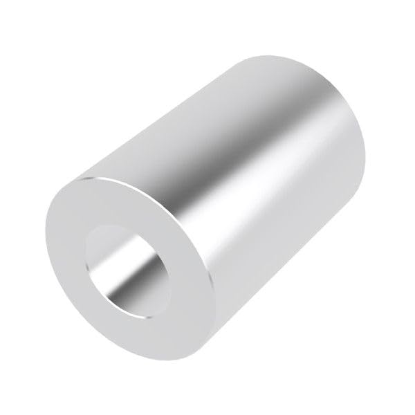 Aluminum Spacer 1" OD x 1/2" ID x Choose Your Length, Round Spacer Unthreaded Standoff Bushing Plain Finish, Fits Screws Bolts 1/2" or M12 by Metal