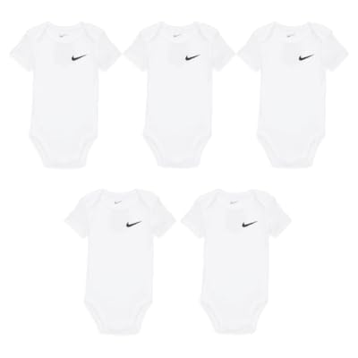 Nike 5-Pack White Onesies (6 month)