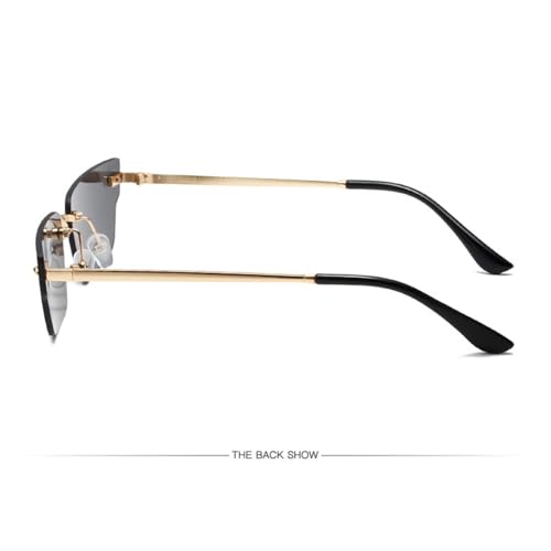 Lunettes de soleil rétro irrégulières de créateur chic punk - 5