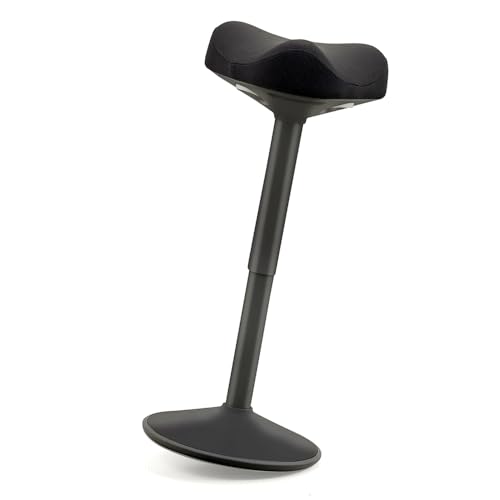 Taburete ergonómico basculante, mejora la postura, base abovedada antideslizante, asiento confort acolchado en forma de sillín, altura ajustable, asiento de pie, trabajo de oficina, hogar, dibujo
