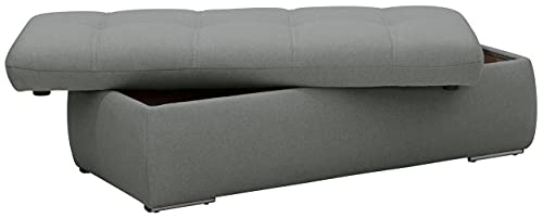 Fabrique Elementra L-Shaped Sofa Bed 5 Seater Linen Fabric Sofa Set - Premium Furniture for Home Office, Guests, and Contemporary, Comfortable Living Rooms (Left Hand Side) - Light Grey-2