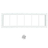 Hryan Shed Transom Window for Playhouse, Chicken Coop and Garage, Fixed Metal Tempered Glass Replacement Casement for barn house, ventanas de casa (10