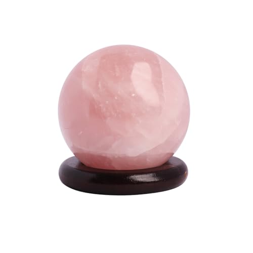 Image of Rose Quartz Crystal Sphere Ball 100-150 Gm for Spiritual Gifting & Home Decor | Gemstone Showpiece Figurine for Feng Shui, Vastu & Reiki Meditation | Natural Healing Crystal Stone for Love & Peace